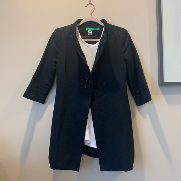 Tibi black swing coat, size xsmall - Picture 2 of 8